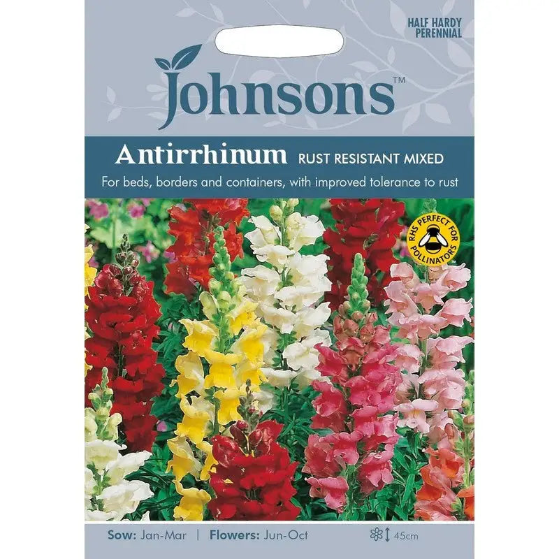 Johnston Flower Seeds - Antirrhinum Rust Resistant Mixed