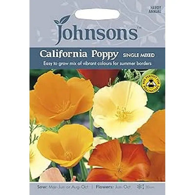 Johnston Flower Seeds - California Poppy Double Mixed