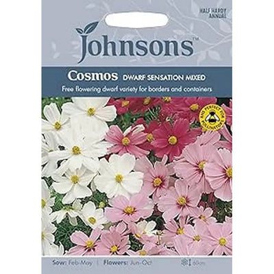 Johnston Flower Seeds - Cosmos Dwarf Sensation Mixed - Type