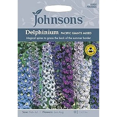 Johnston Flower Seeds - Delphinium Pacific Giants Mixed