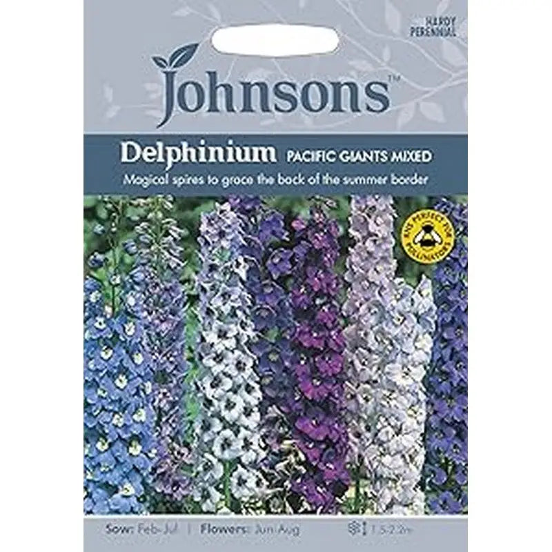 Johnston Flower Seeds - Delphinium Pacific Giants Mixed