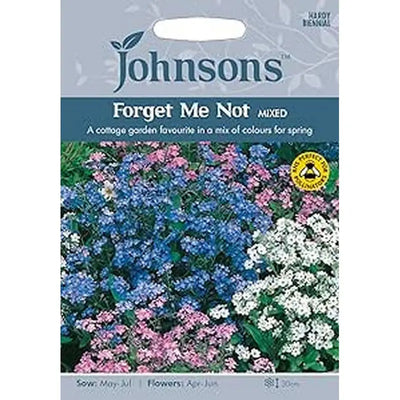 Johnston Flower Seeds - Forget Me Not Mixed - Type F