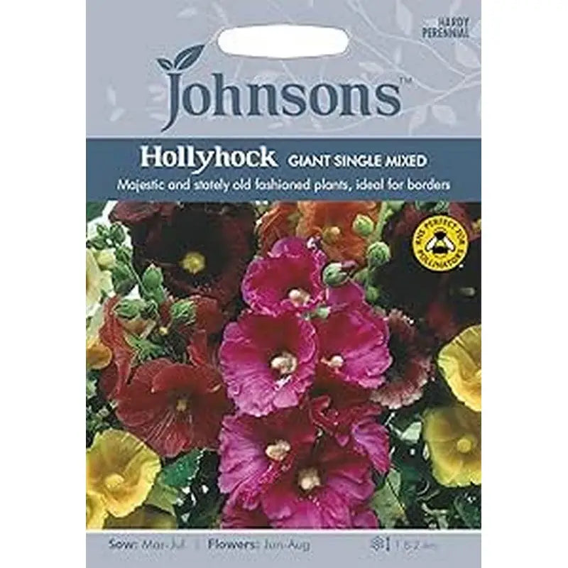 Johnston Flower Seeds - Hollyhock Giant Single Mixed - Type