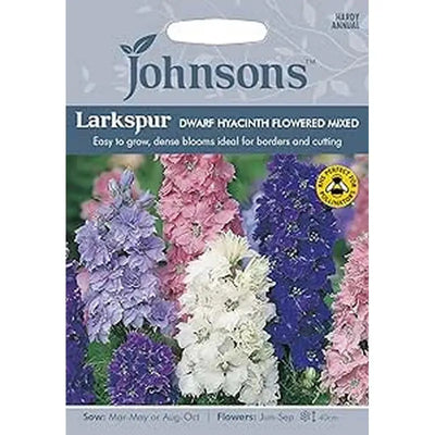 Johnston Flower Seeds - Larkspur Dwarf Hyacinth Flowered
