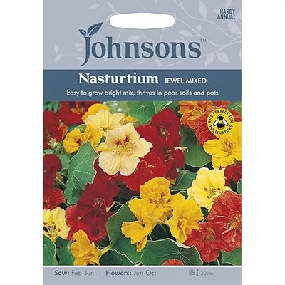 Johnston Flower Seeds - Nasturtium Jewel Mixed - Type E
