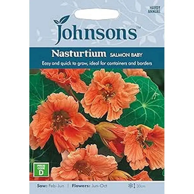 Johnston Flower Seeds - Nasturtium Salmon Baby - Type E