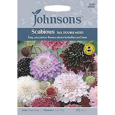 Johnston Flower Seeds - Scabious Tall Double Mixed - Type F