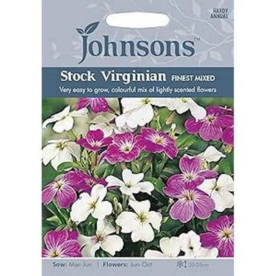 Johnston Flower Seeds - Stock Virginian Finest Mixed - Type