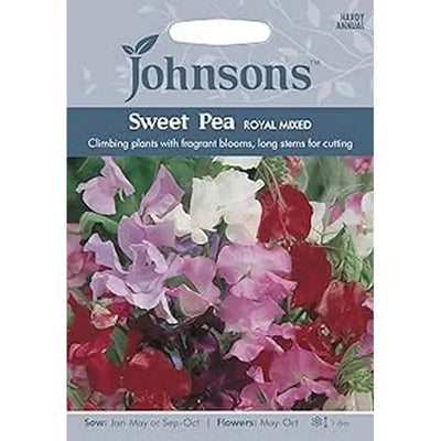 Johnston Flower Seeds - Sweet Pea Royal Mixed - Type F