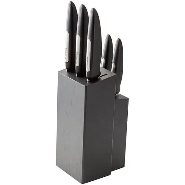 Judge 5 Piece Knife Block Set Acryllic Black - Kitchenware