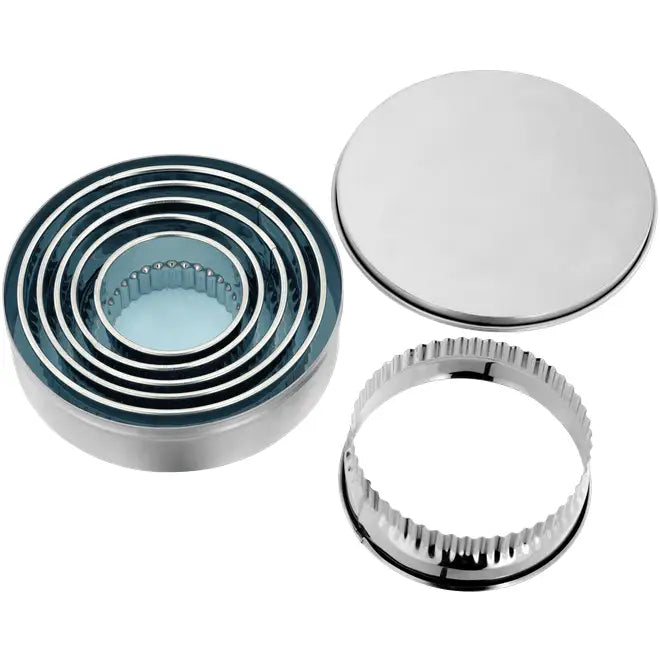 Judge 6 Pce Round Crinkle Edge Cutters - Kitchenware