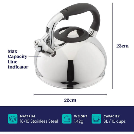 Judge Stove Top Whistling Kettle 3L JQ04 - Kitchenware >>