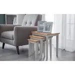 Julian Bowen Cloe Nest Of Tables - 2 Tone Grey & Oak