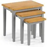 Julian Bowen Cloe Nest Of Tables - 2 Tone Grey & Oak