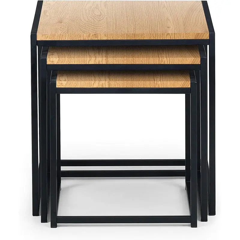 Julian Bowen Tribeca 3pce Nest Of Tables - Euro Oak - Tables