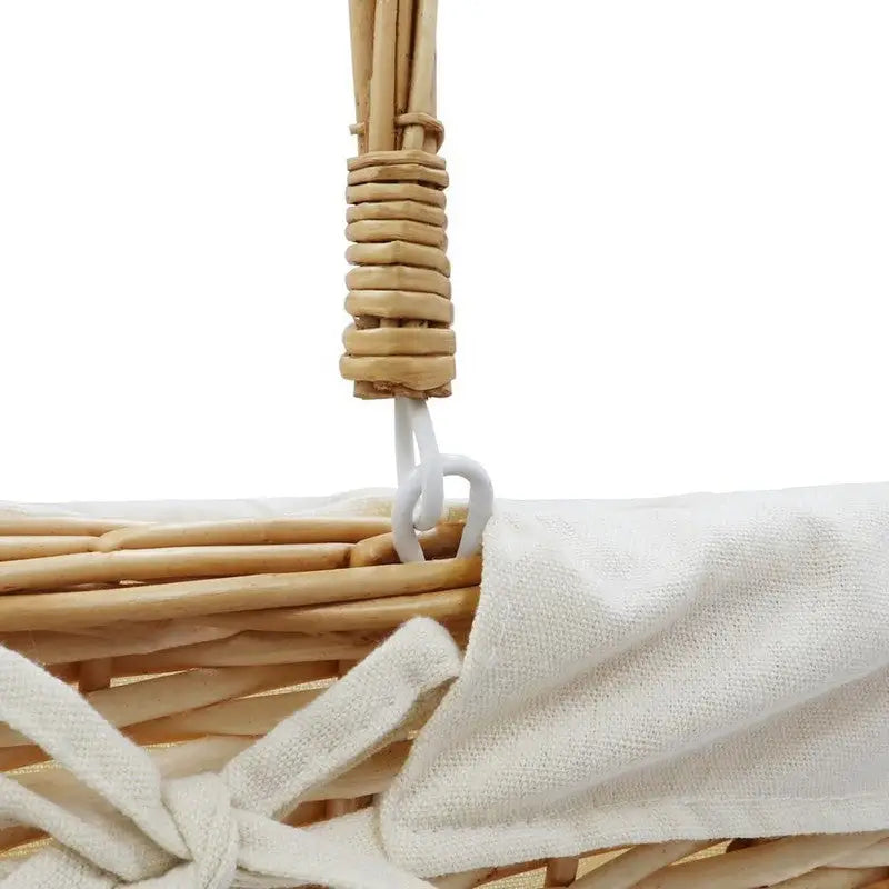 JVL Acacia Willow Storage Basket Honey - 20x41x32cm - DIY