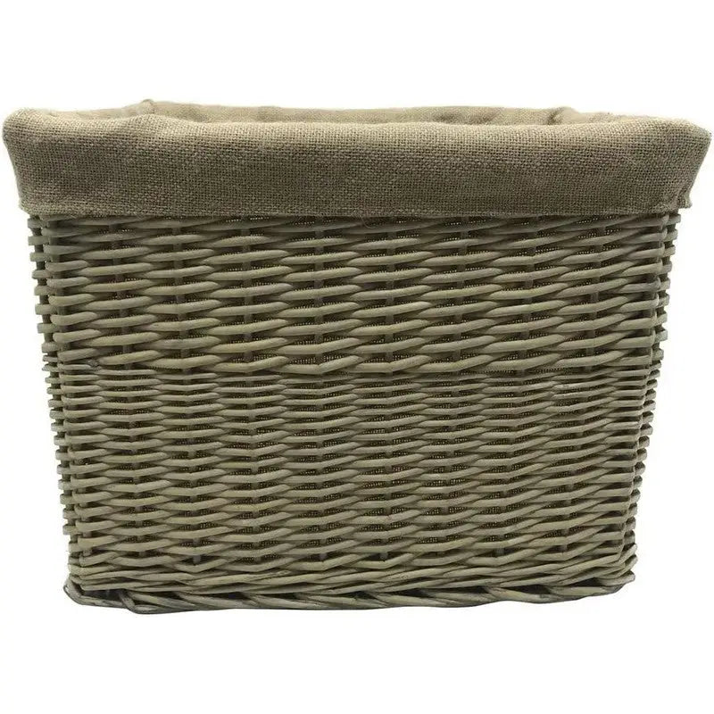 JVL Antique Washed Lined Log Baskets - Rectangular Round &