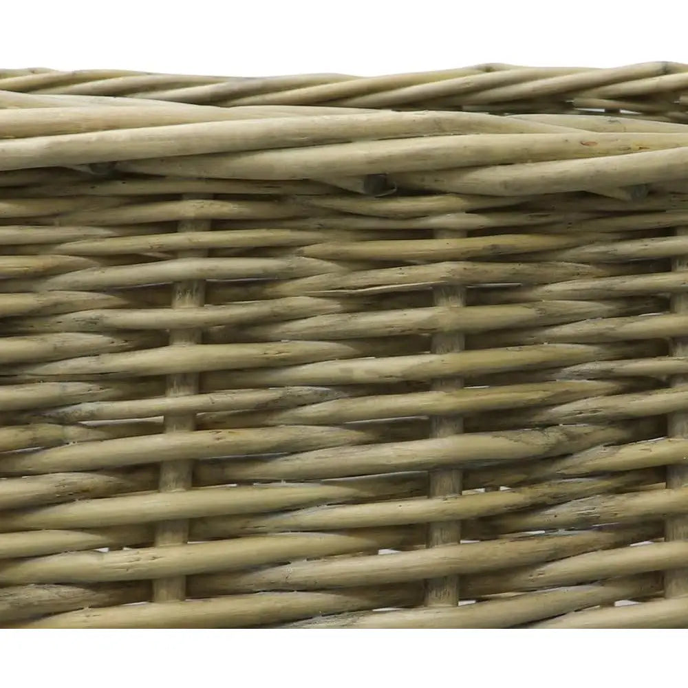 JVL Antique Washed Lined Log Baskets - Rectangular Round &