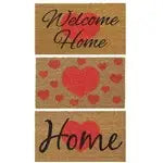 JVL Hearts Latex Backed Coir - 40X70cm (1 Picked at Random)