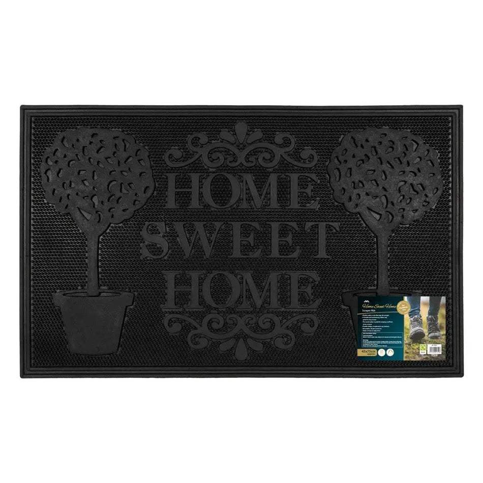 JVL Home Sweet Home Scraper Mat 40x60cm - Door Mat
