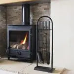 JVL Lambeth Fire Companion Set With Stand - 4 Piece -