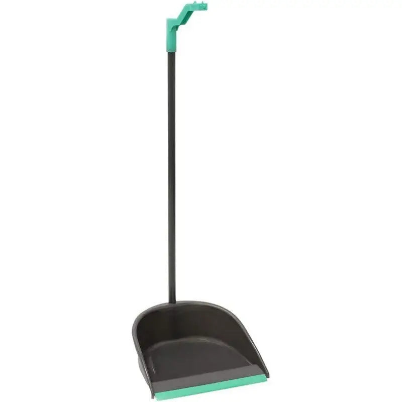 JVL Long Handle Dustpan And Brush - Grey - Homeware