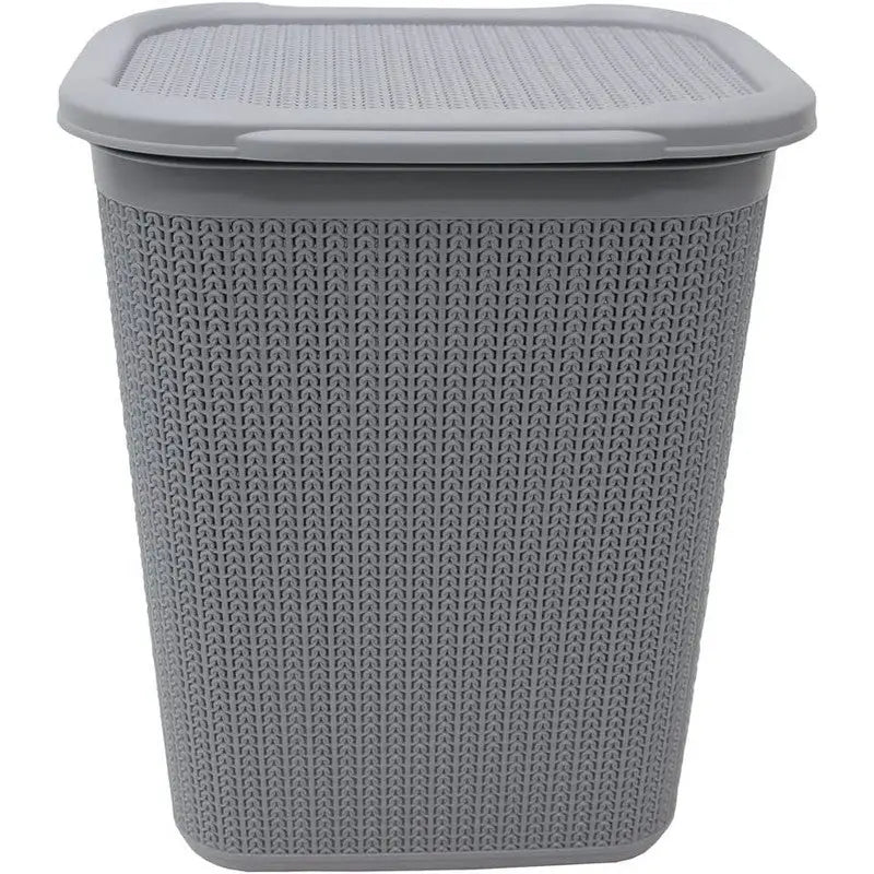 JVL Loop 50L Rectangle Laundry Basket With Lid (Various