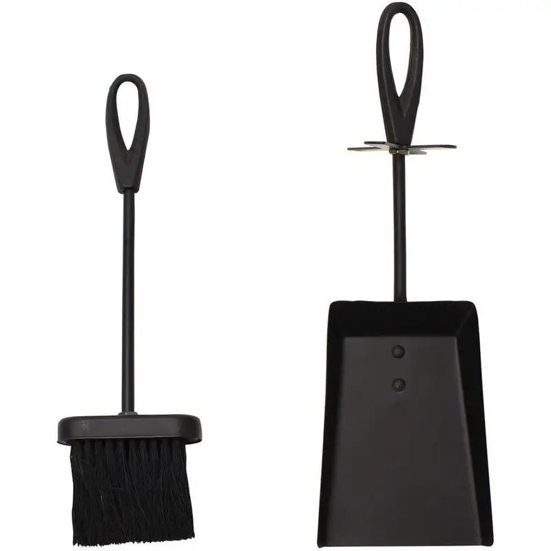JVL Purbeck Fireside Coal Shovel & Brush Hearth Set - 2