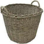 JVL Superior Round Large Thick Willow Fireside Log Basket -
