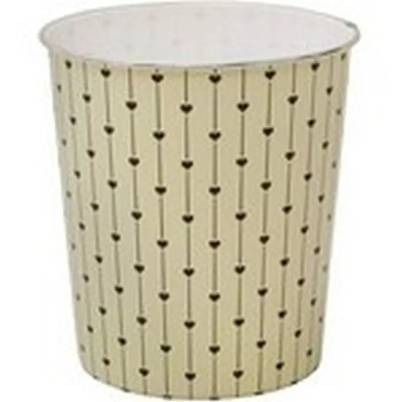 JVL Waste Paper Bin - Assorted Designs - Heart Cream -