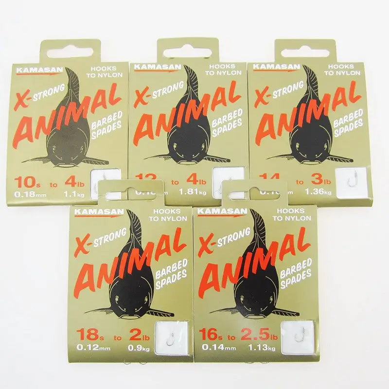 Kamasan Light H.T.N Animal Barbed Spades Fishing Hook - Size