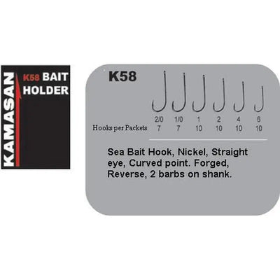 Kamazan K58 Bait Holder Fishing Hook - Size 1 - Fishing