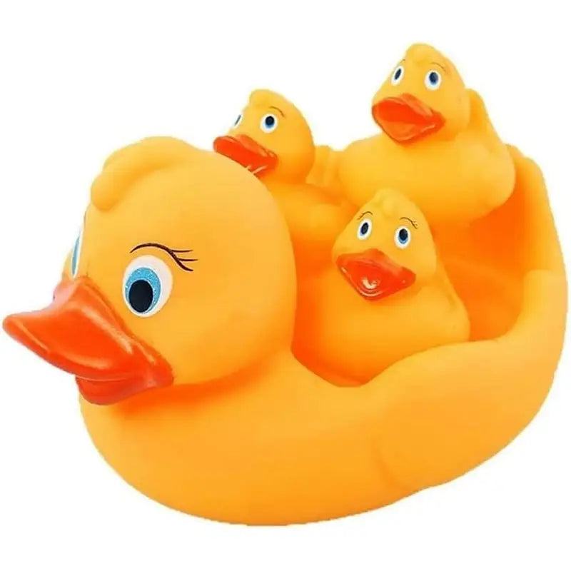 Kandy Toys Bath Time Yellow Floating Rubber Duck Family - 4