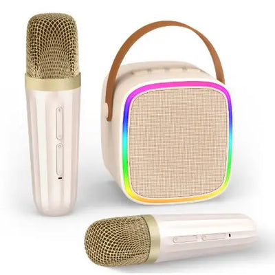 Karaoke Machine With 2 Mics Beige - Giftware >> Other Gifts