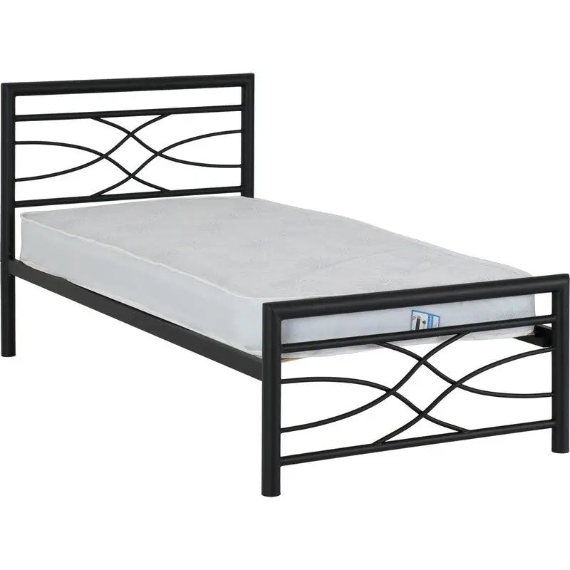 Kelly’s Black Metal Bed Frame - Available in 3ft / 4ft 6 /