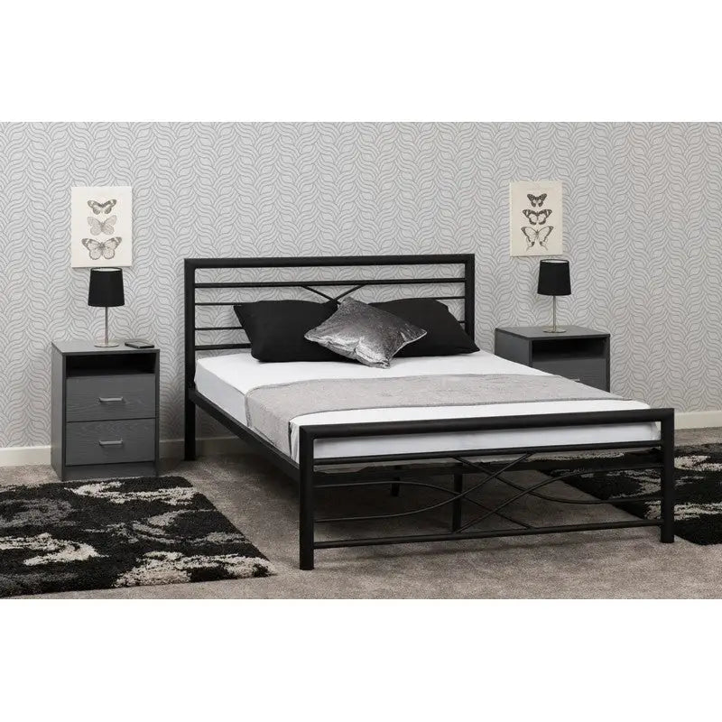 Kelly’s Black Metal Bed Frame - Available in 3ft / 4ft 6 /