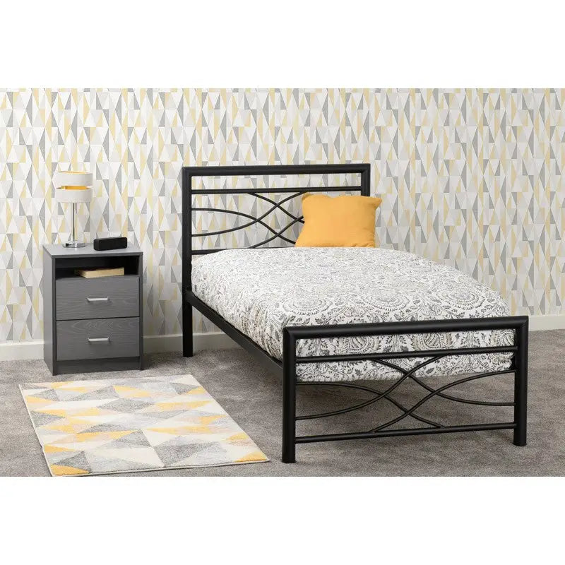 Kelly’s Black Metal Bed Frame - Available in 3ft / 4ft 6 /