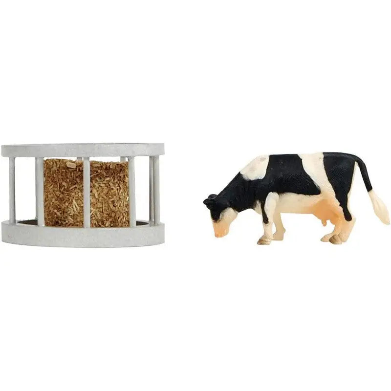 Kids Globe Farming 1:32 Cattle Feeder Ring with /Round Bale