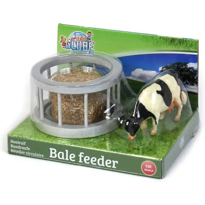 Kids Globe Farming 1:32 Cattle Feeder Ring with /Round Bale