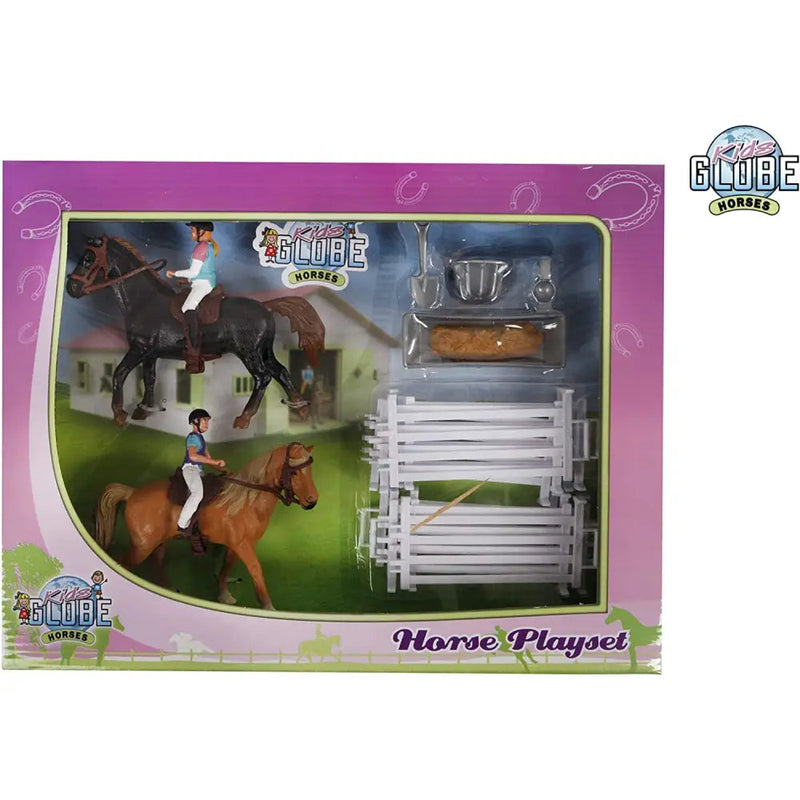 Kids Globe Farming Horseset with 2 Horses - Toys