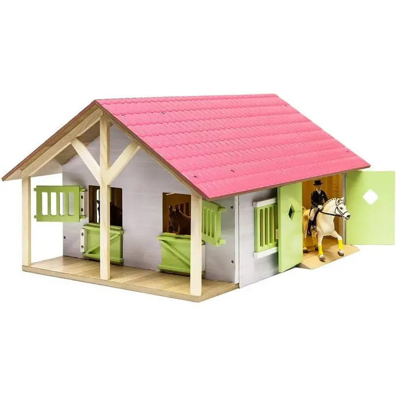 Kids Globe Farming Pink Stable With 2 Boxes - Toys