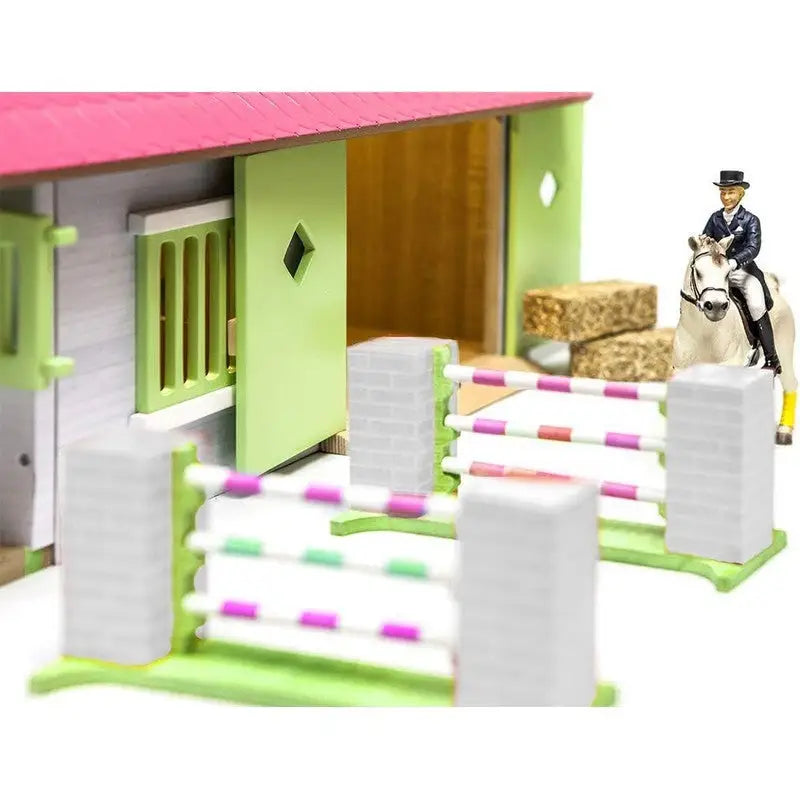 Kids Globe Farming Pink Stable With 2 Boxes - Toys
