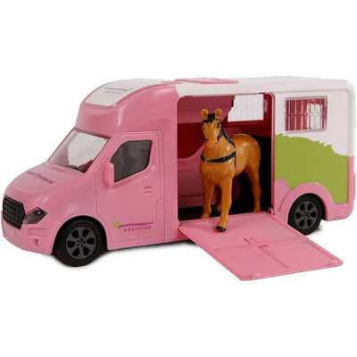 Kids Globe Pink Dir Cast Horse Truck With Lights and Sound -