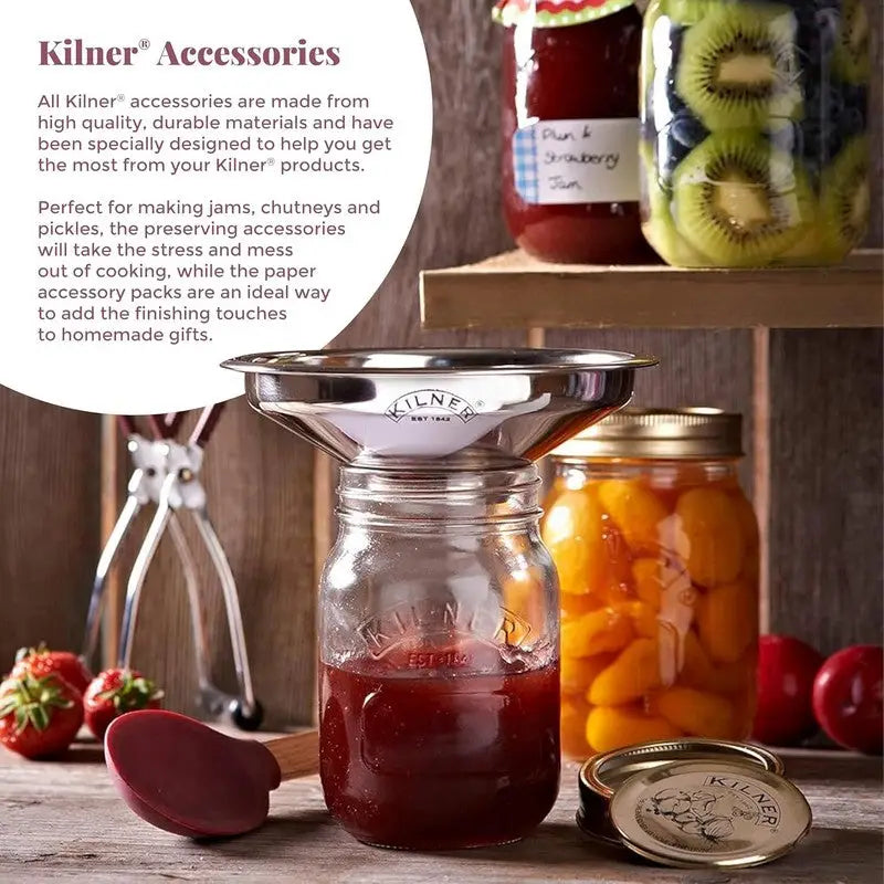Kilner Easy Fill Funnel Stainless Steel - Kitchenware >>
