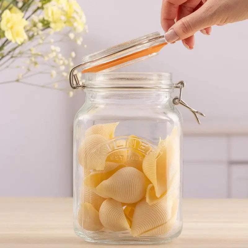 Kilner Square Clip Top Jars Range - 1 Litre - 1.5 Litre