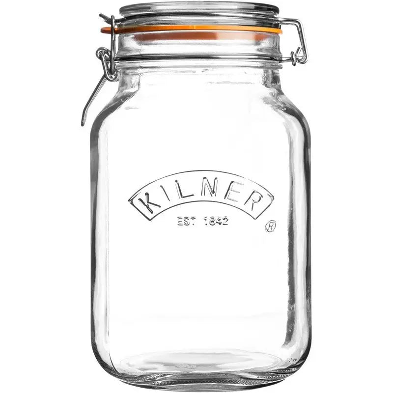 Kilner Square Clip Top Jars Range - 1 Litre - 1.5 Litre - 1