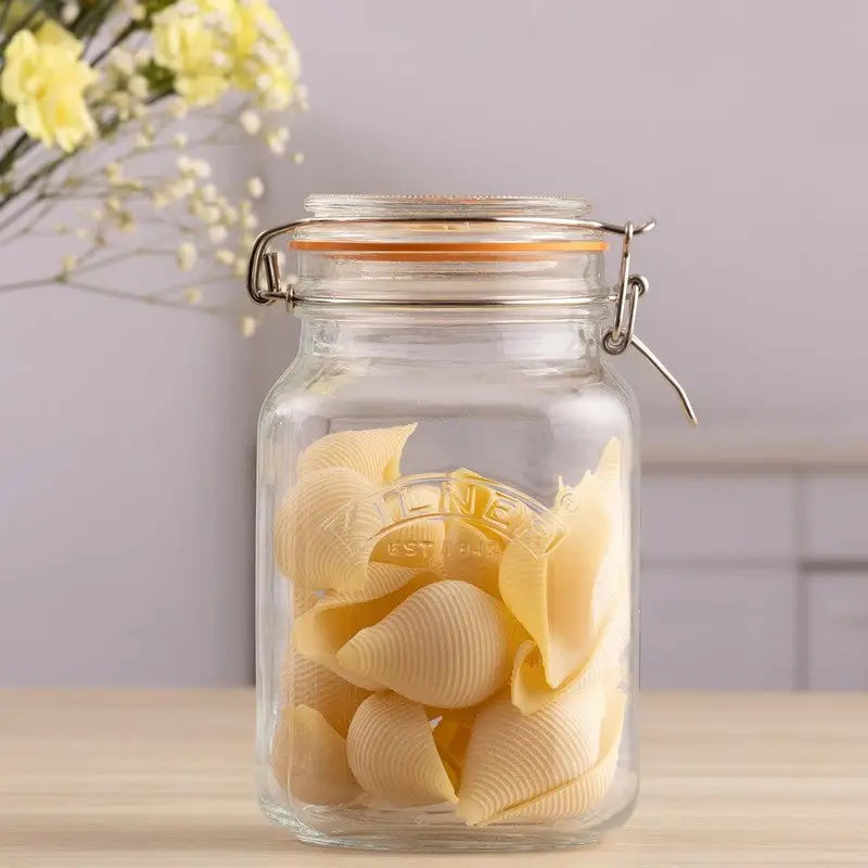 Kilner Square Clip Top Jars Range - 1 Litre - 1.5 Litre