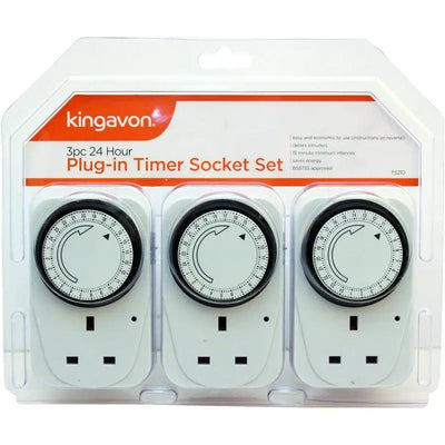 Kingavon Anolouge Plug In Timer Socket Switch Set (24 Hour)