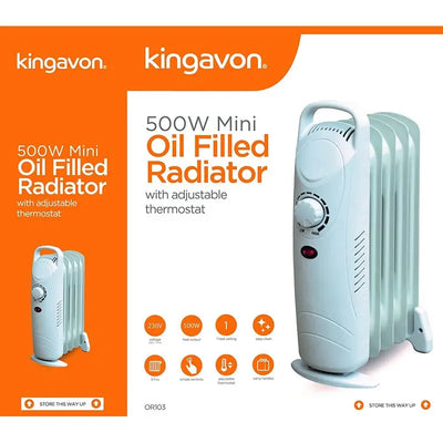 Kingavon Mini Oil Filled Radiator With Adjustable Thermosat