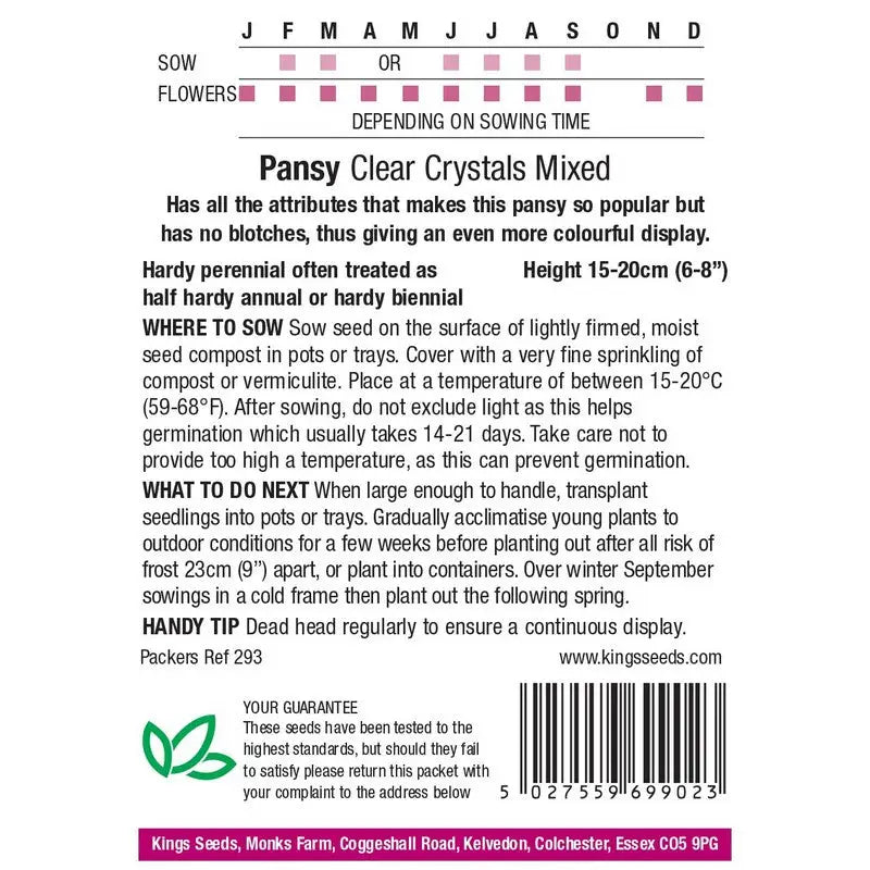 Kings Seeds Flowers Range of Growing Seeds - Seeds